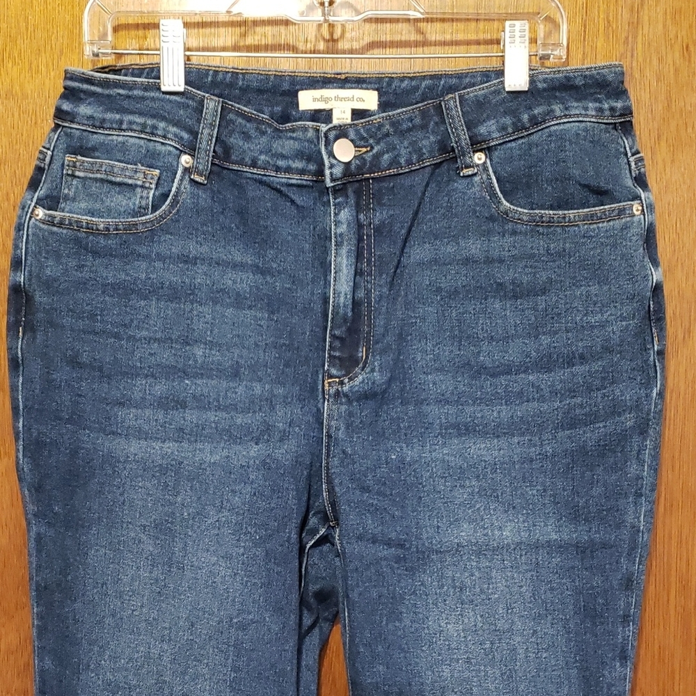 New Indigo Thread Co Dark Blue Women's Jeans Size 14
